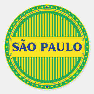 Sticker Rond Fierté de la ville de São Paulo – Identité brésili