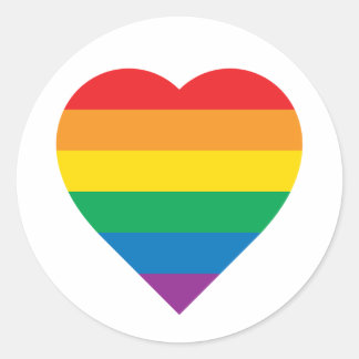 Sticker Rond fierté | Design arc-en-ciel coloré