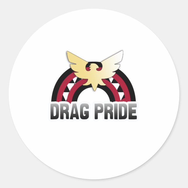 Sticker Rond Fierté du Drag (Devant)