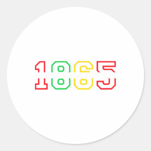 Sticker Rond Fierté Histoire des Noirs 1865 Junetten 1865