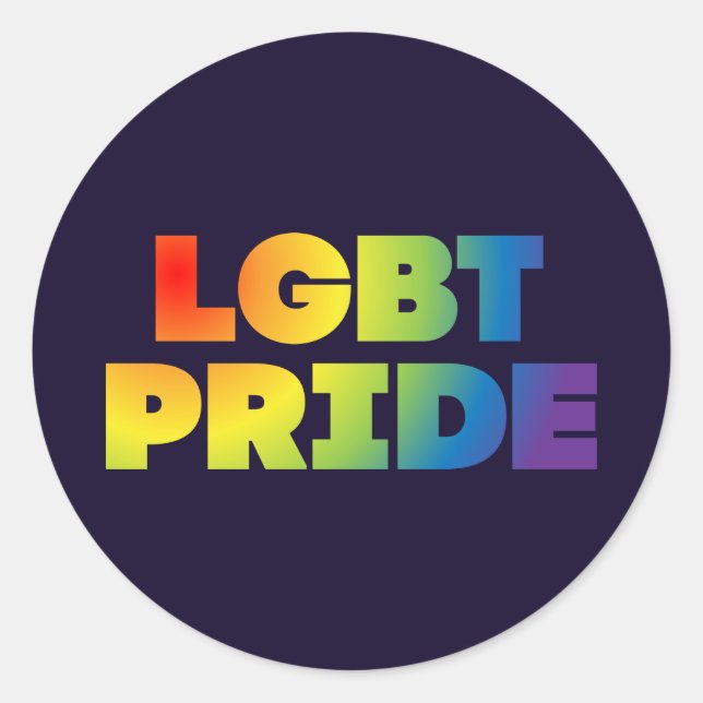STICKER ROND FIERTÉ LGBT (Devant)