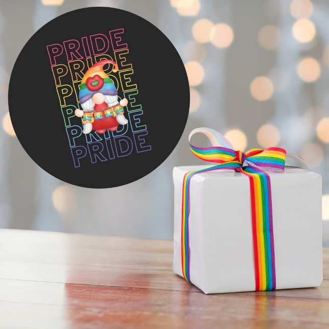 Sticker Rond Fierté LGBT coloré (Créateur téléchargé)