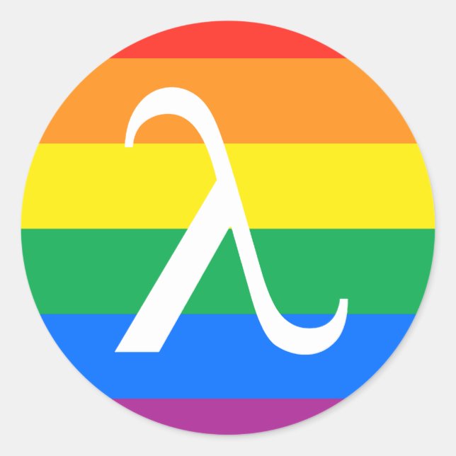 Sticker Rond Fierté LGBT et activisme Lambda (Devant)