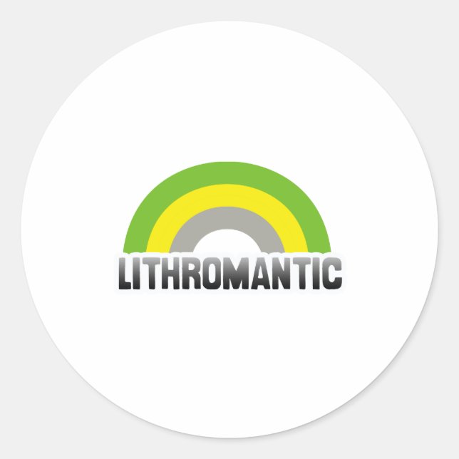 Sticker Rond Fierté lithromantique (Devant)