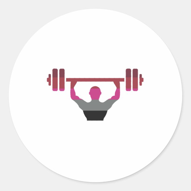 Sticker Rond Fierté musculaire (Devant)