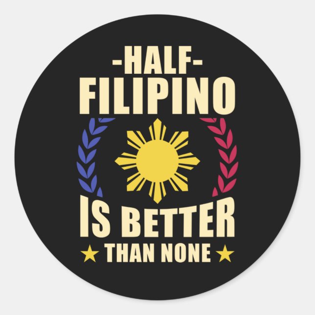 Sticker Rond Fierté Philippine Américaine Philippines Pinoy Pin (Devant)