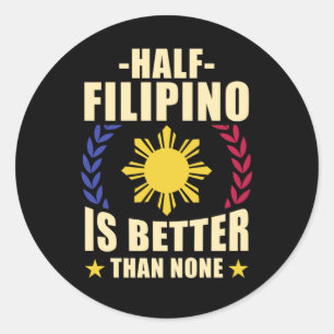 Sticker Rond Fierté Philippine Américaine Philippines Pinoy Pin