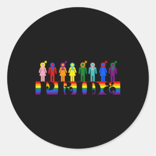 Sticker Rond Fierté Pour Tous Les Mois De Fierté Pour Lgbtqia A