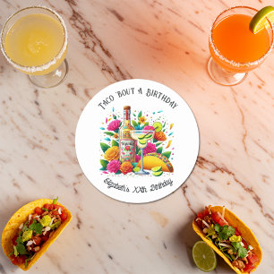 Sticker Rond Fiesta "Taco ’Bout a Birthday"