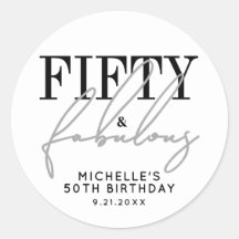 Fifty And Fabulous Modern 50th Birthday Party