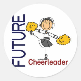 Sticker Rond Figure de bâton de Pom-pom girl future
