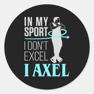 Sticker Rond Figure Patinage Dans Mon Sport I Axel Hommes Garço