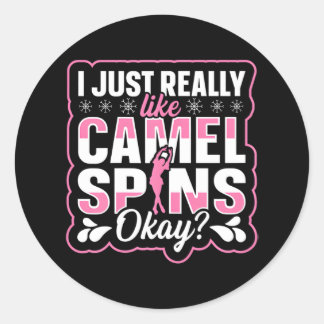 Sticker Rond Figure patinage de glace Citation pour une figure