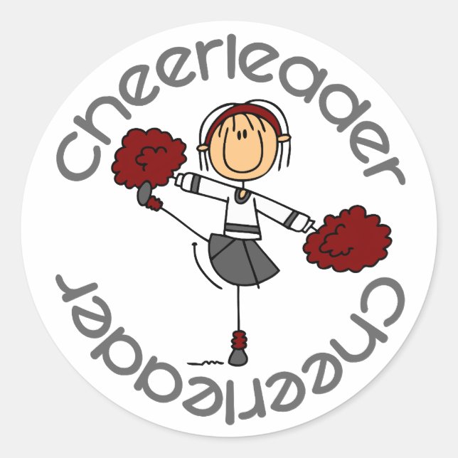 Sticker Rond Figure pom-pom girl (Devant)