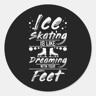Sticker Rond Figure Skating Dreaming