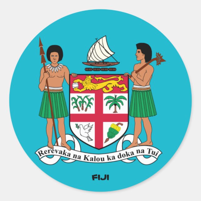 Sticker rond Fiji Crest (Devant)