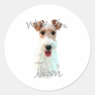Sticker Rond Fil Fox Terrier Maman 2