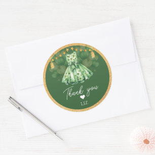 Sticker Rond Fille Anniversaire Saint Patrick's Day Merci