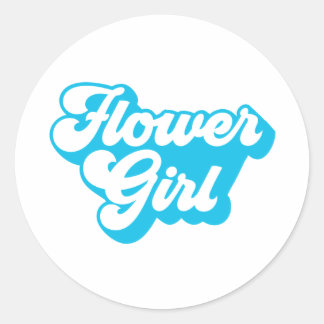 Sticker Rond Fille aux fleurs