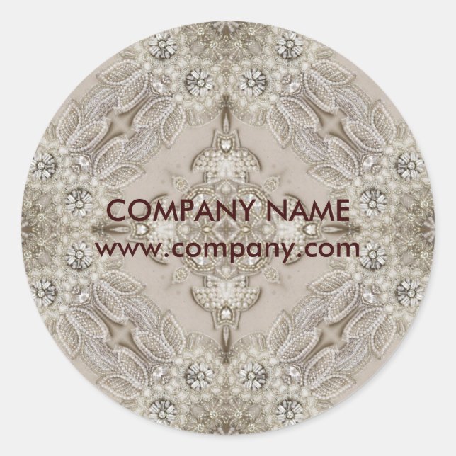 Sticker Rond Fille branchée Gatsby Chic Mode Paris Dentelle (Devant)