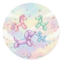 Fille d'anniversaire d'animal de ballon pastel mig