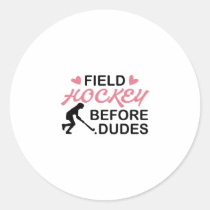 Sticker Rond Fille de hockey sur gazon