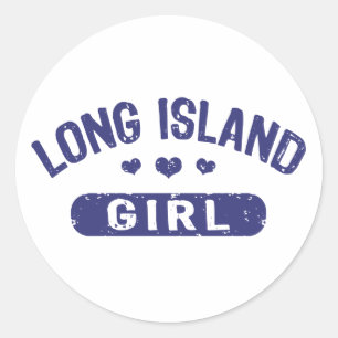 Sticker Rond Fille de Long Island