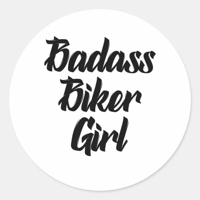 Sticker Rond fille de motards (Devant)
