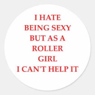Sticker Rond fille de rouleau