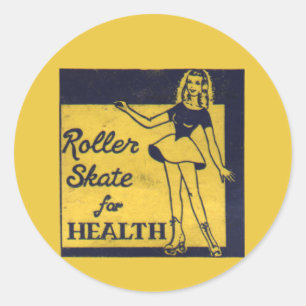 Sticker Rond Fille de rouleau