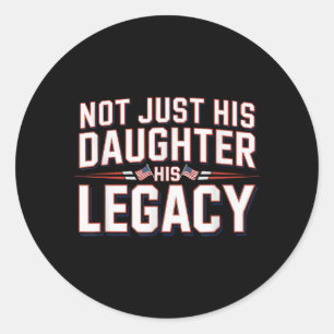 Sticker Rond Fille de vétéran du Vietnam Pas seulement l'hérita