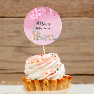 Sticker Rond Fille Douce Bébé Ballon Eucalyptus Décoration de G