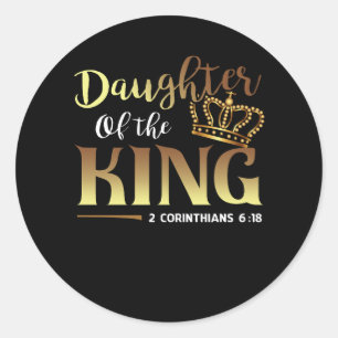 Sticker Rond Fille Du Roi Noël 2 Corinthiens 6 18 Chri