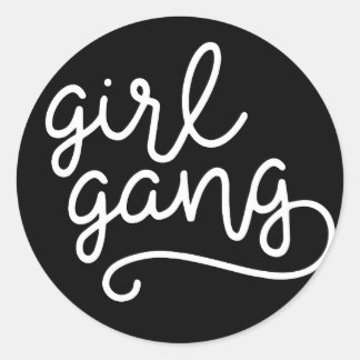 Sticker Rond Fille Gang Tee Top Fun Tumblr Grunge Kawaii Hipste
