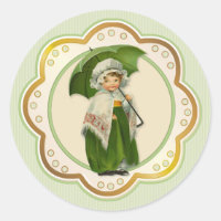 Fille Irlandaise au Parapluie Ould Ireland