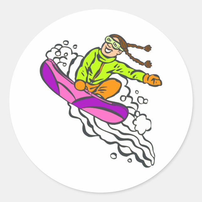 Sticker Rond Fille Jumper (Devant)