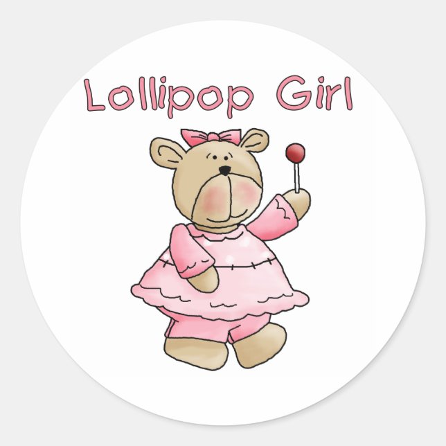 Sticker Rond Fille Lollipop (Devant)