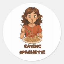 fille mangeant du spaghetti
