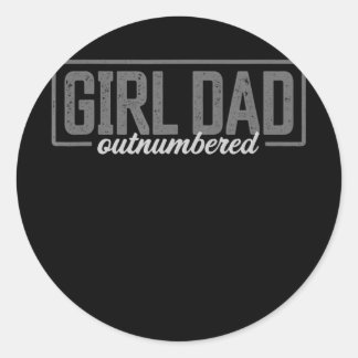 Sticker Rond Fille papa pour hommes Fête des pères surnuméraire