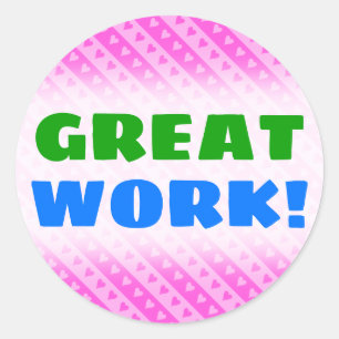 Sticker Rond Fille rose pâle et rose foncé Motif