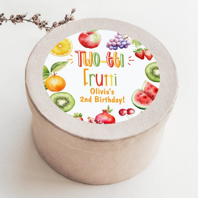 Sticker Rond Fille Two-tti frutti 2ème anniversaire (Créateur téléchargé)