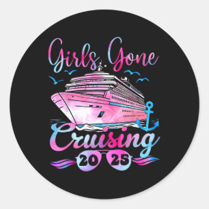 Sticker Rond Filles en balade pour l'enterrement de vie de jeun