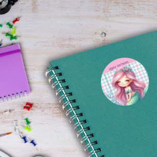 Sticker Rond Filles Sirène motif
