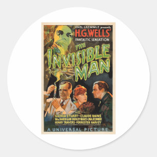 Sticker Rond Film D'Horreur Rétro S Monstres Halloween