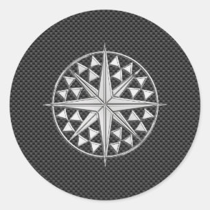 Sticker Rond Film sur la fiber carbon