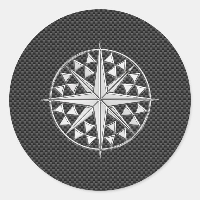 Sticker Rond Film sur la fiber carbon (Devant)