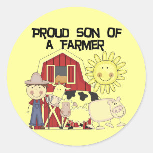 Sticker Rond Fils fier des T-shirts et des cadeaux d'un