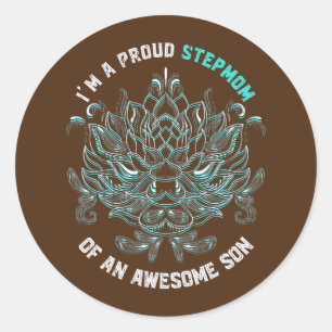 Sticker Rond Fils Fils Fils Fête des mères Bonus Maman maman 