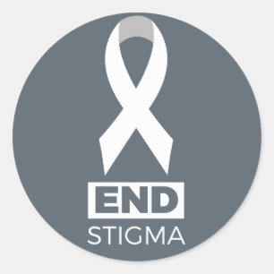 Sticker Rond Fin de la stigmatisation pour le cancer du poumon