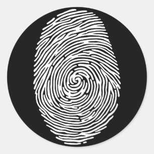 Sticker Rond fingerprint4